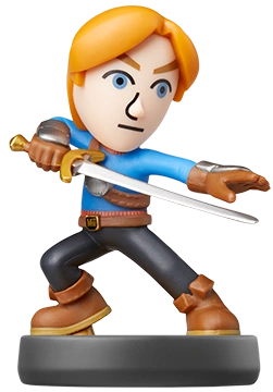 Mii Swordfighter amiibo figure — Super Smash Bros. series series