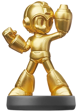 Mega Man   Gold Edition amiibo figure — Super Smash Bros. series series