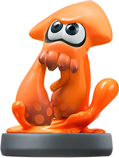 Inkling Squid (Orange) amiibo figure — Splatoon series series