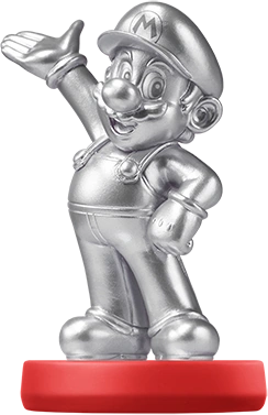 Mario   Silver Edition amiibo figure — Super Mario series series